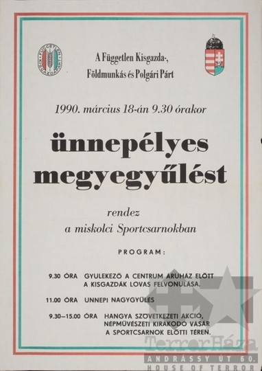 THM-PLA-2017.8.64T - FKgP választási plakát - 1990