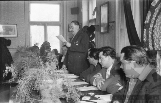 THM-BJ-07236 - Földművesszövetkezeti közgyűlés a szekszárdi városházán az 1960-as években 