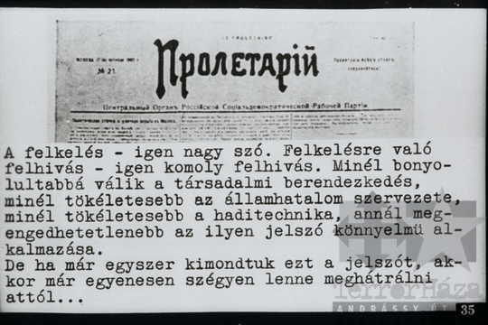 THM-DIA-2013.20.7.38 - Szemléltető képek a Szovjetunió kommunista (bolsevik) pártja történetéhez (1903-1908)