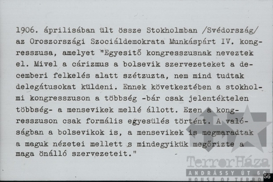 THM-DIA-2013.20.7.59 - Szemléltető képek a Szovjetunió kommunista (bolsevik) pártja történetéhez (1903-1908)