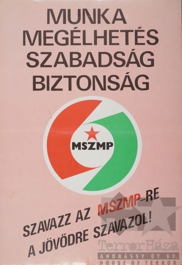 THM-PLA-2017.8.52T - MSZMP választási plakát - 1990